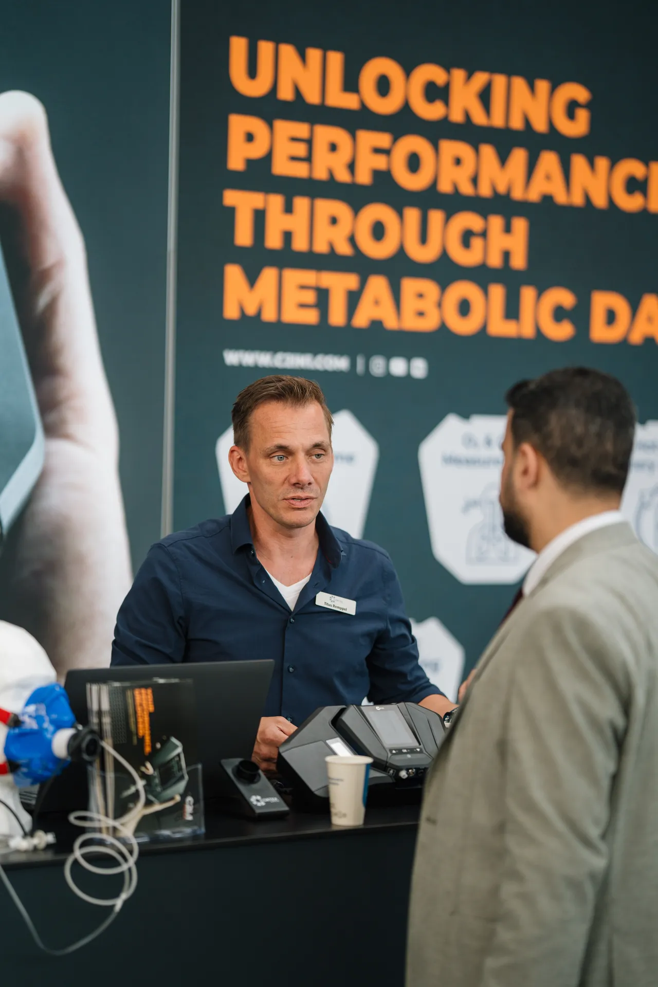 CORTEX Sales Person talking to prospective customer