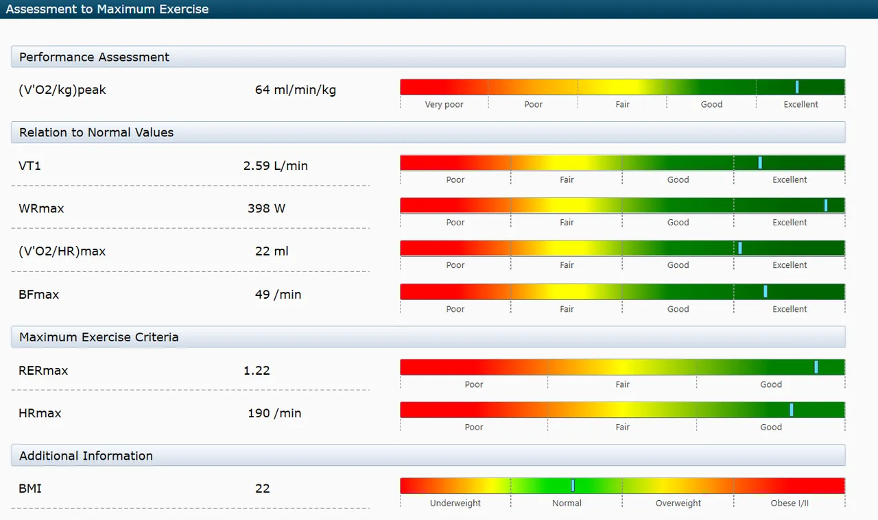 Report in MetaSoft® Performance mit Einordnung der Messwerte